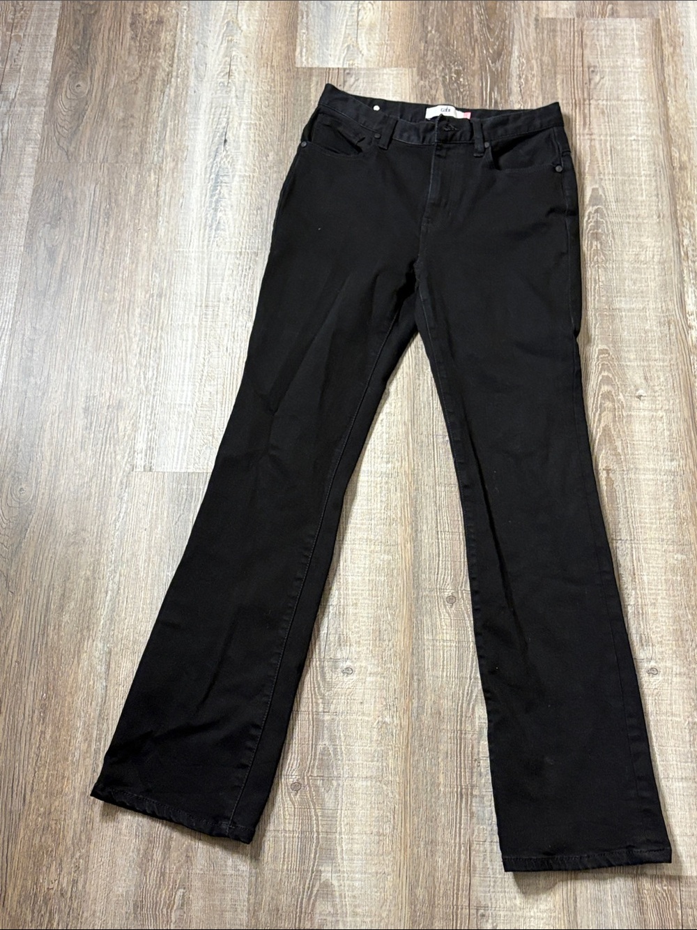 CAbi Black Flare Wide-Leg Jeans
